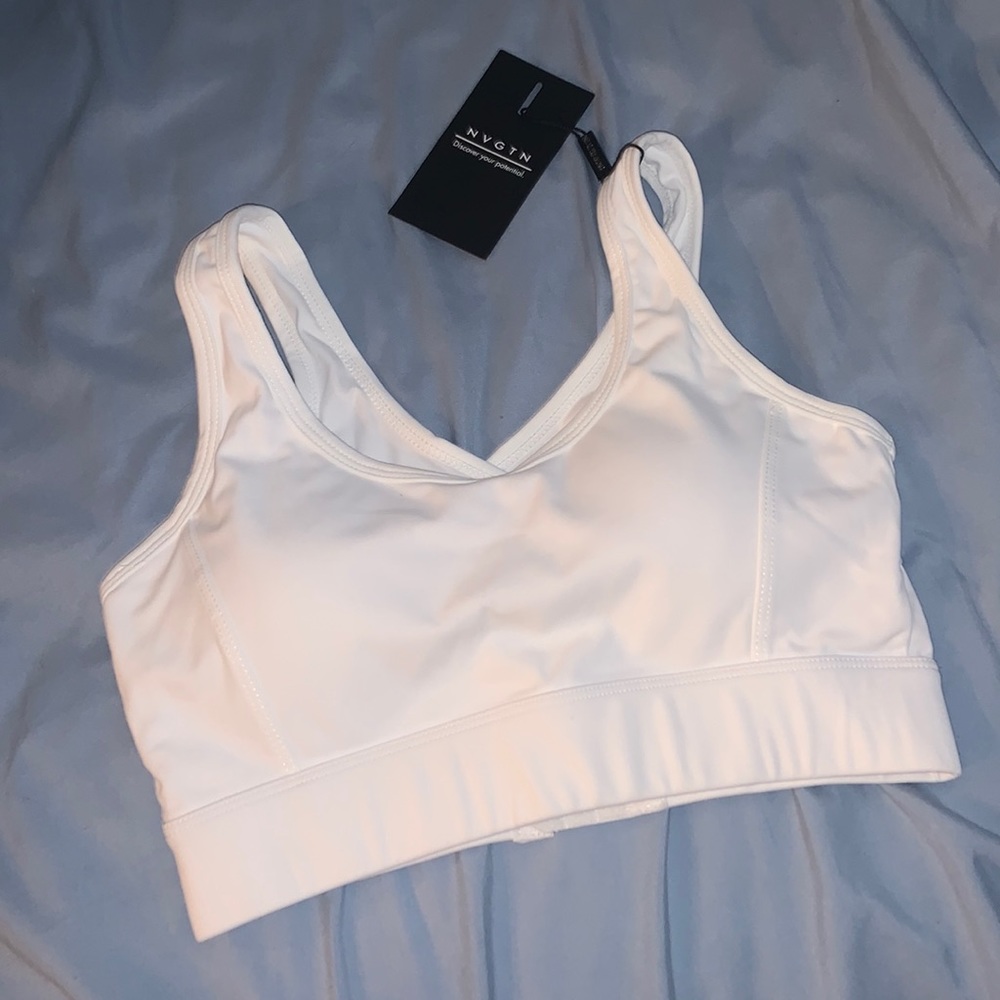 NVGTN White Allure Sports Bra - NWT!!!